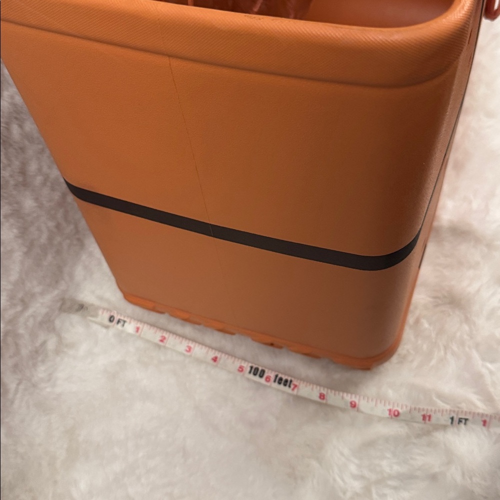 BOGG BAG Orange Basketball-Print Tote with Clear Pouch w free attachments - Picture 8 of 9